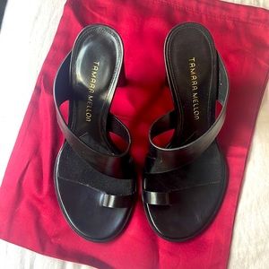 Tamara Mellon black heels in size 6.5/37